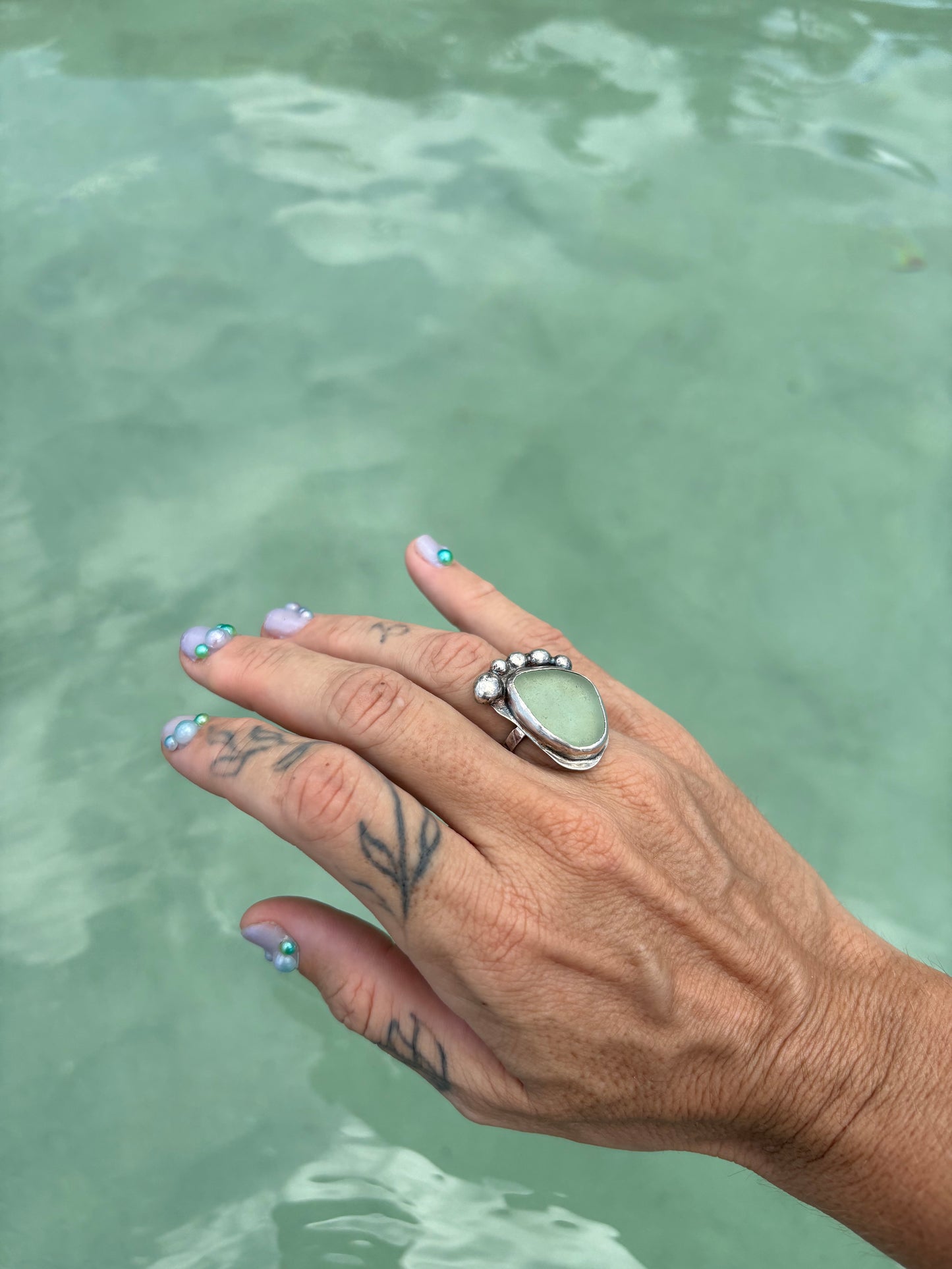 Mermaid Treasure Sea Glass Ring