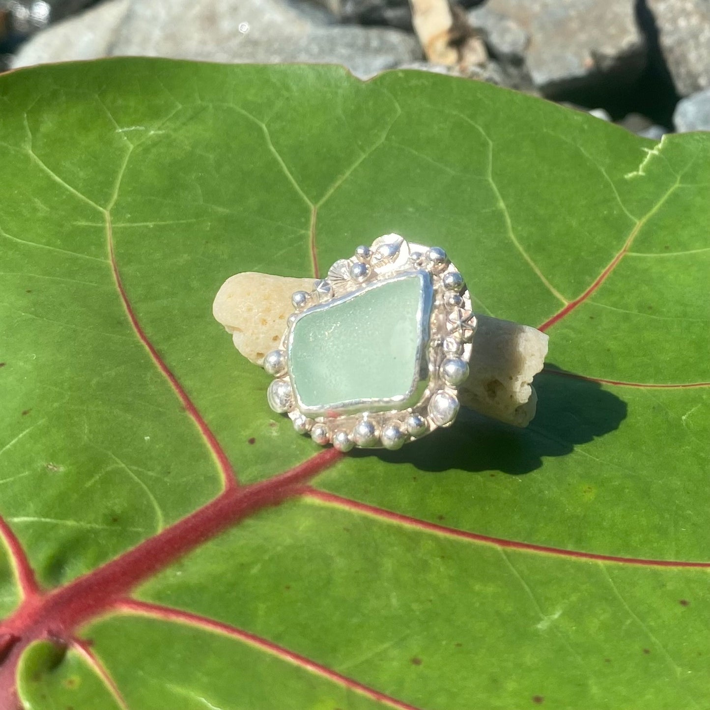 Mermaid Treasure Medium Sea Glass Signature Ring