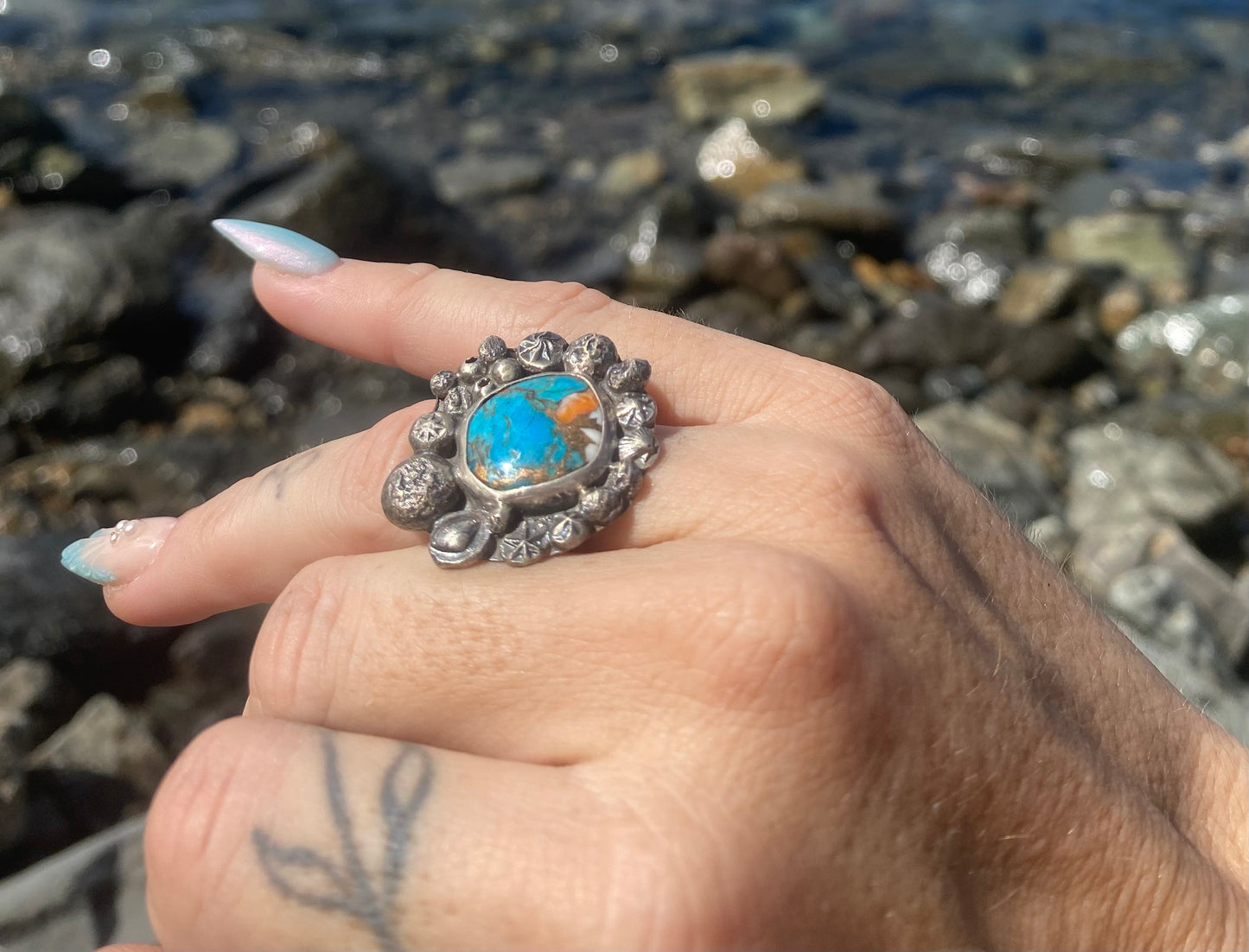 Mermaid Treasure Blue Spiny Oyster Turquoise Signature Ring