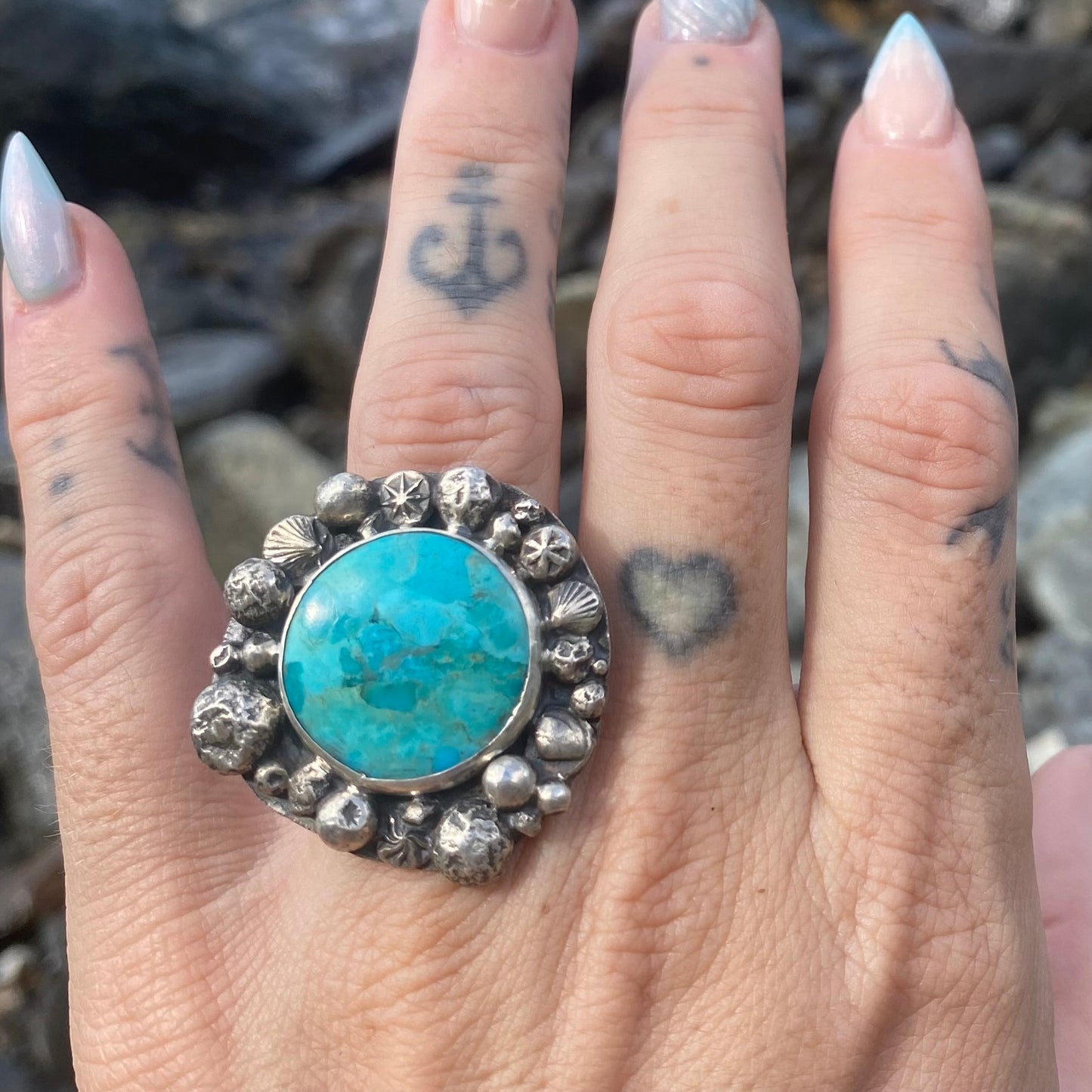 Mermaid Treasure Blue Spiny Oyster Turquoise Signature Ring