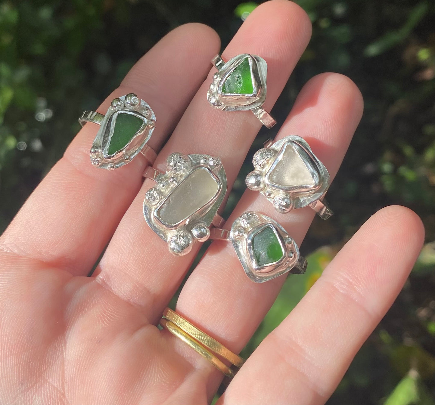 Mermaid Treasure Small Sea Glass Ring