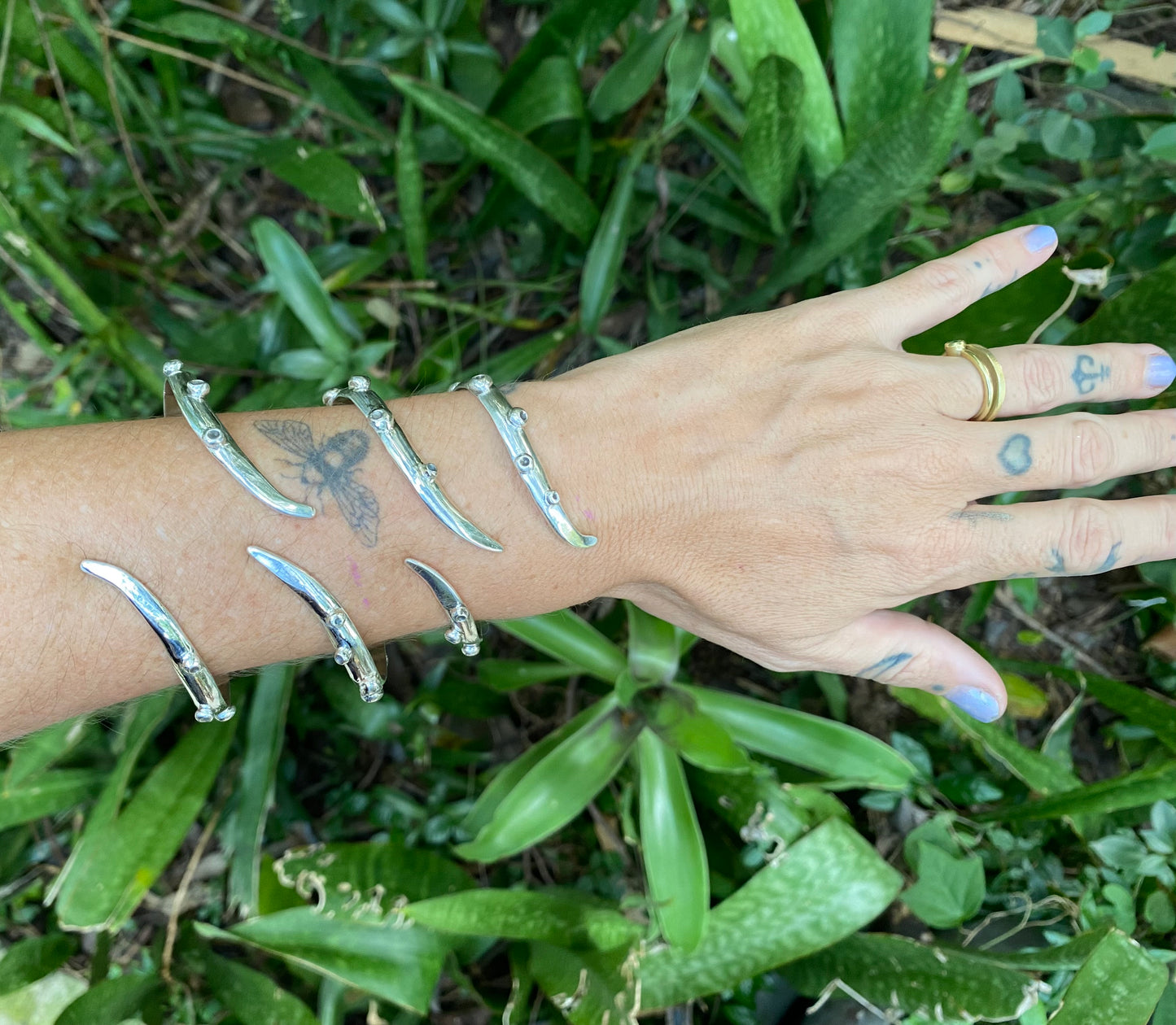 Octopus Tentacle Cuff Sterling Silver Bracelet