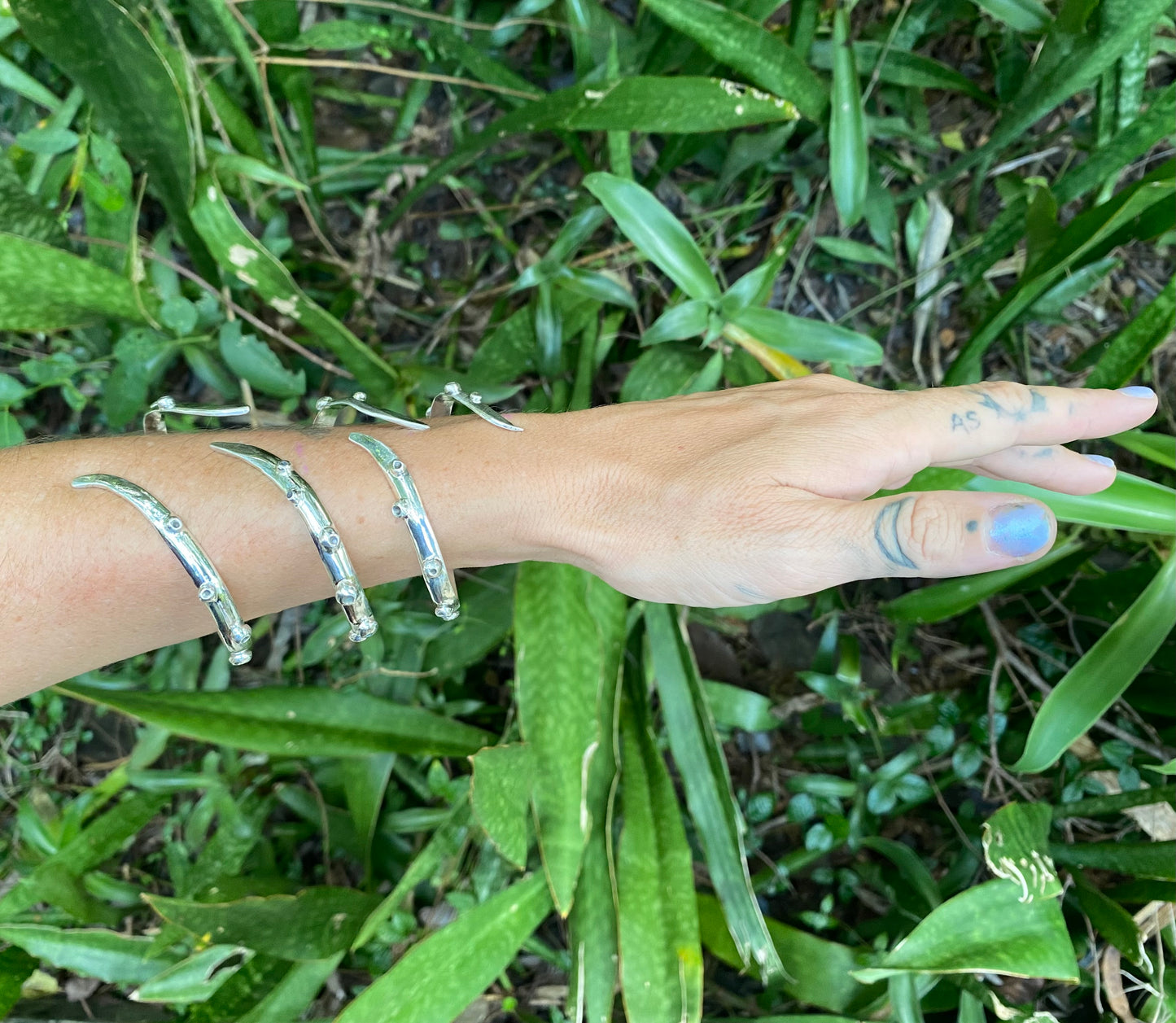 Octopus Tentacle Cuff Sterling Silver Bracelet