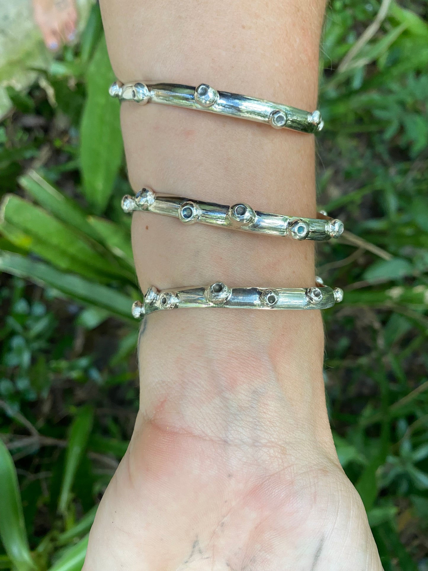 Octopus Tentacle Cuff Sterling Silver Bracelet