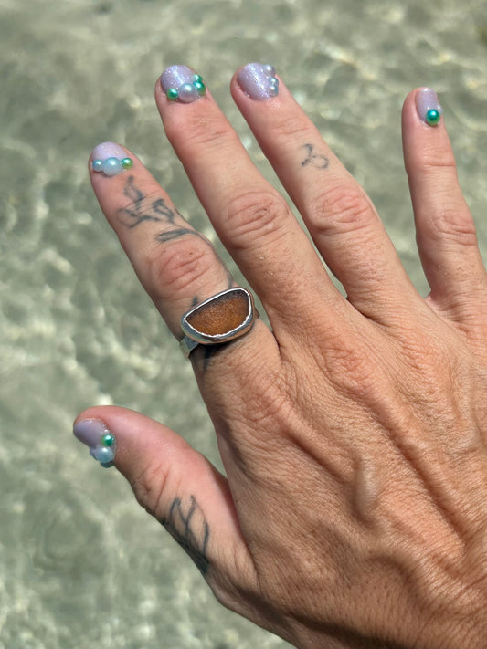 Mermaid Treasure Classic Sea Glass Ring