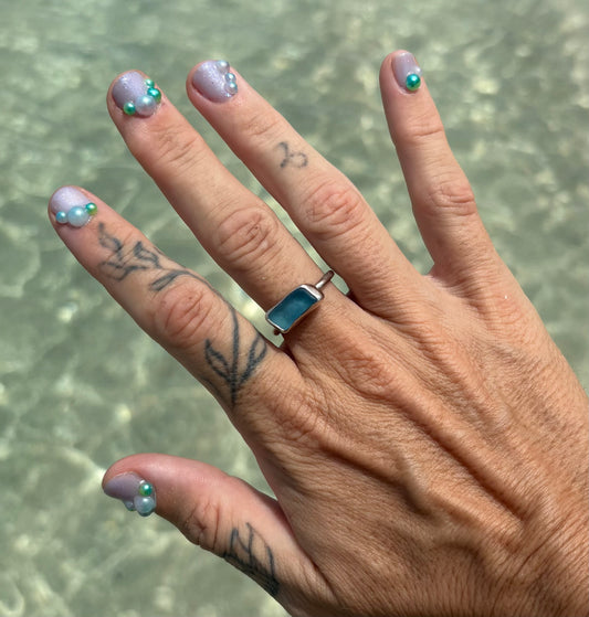 Mermaid Treasure Classic Sea Glass Ring
