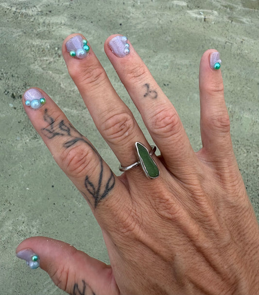 Mermaid Treasure Classic Sea Glass Ring