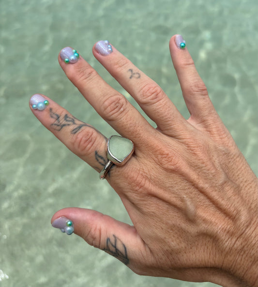 Mermaid Treasure Classic Sea Glass Ring