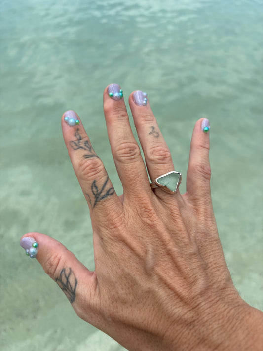 Mermaid Treasure Classic Sea Glass Ring