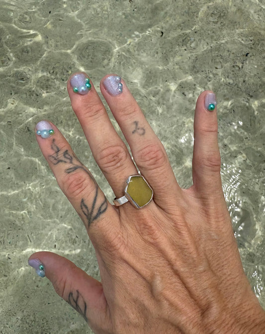 Mermaid Treasure Classic Sea Glass Ring