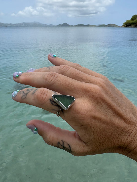 Mermaid Treasure Classic Sea Glass Ring
