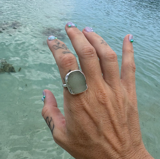 Mermaid Treasure Classic Sea Glass Ring