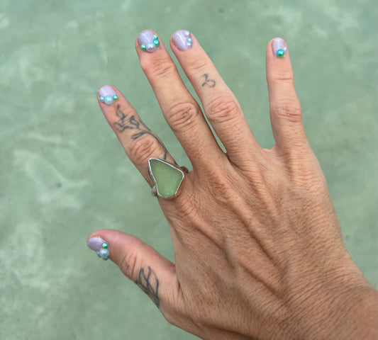 Mermaid Treasure Classic Sea Glass Ring