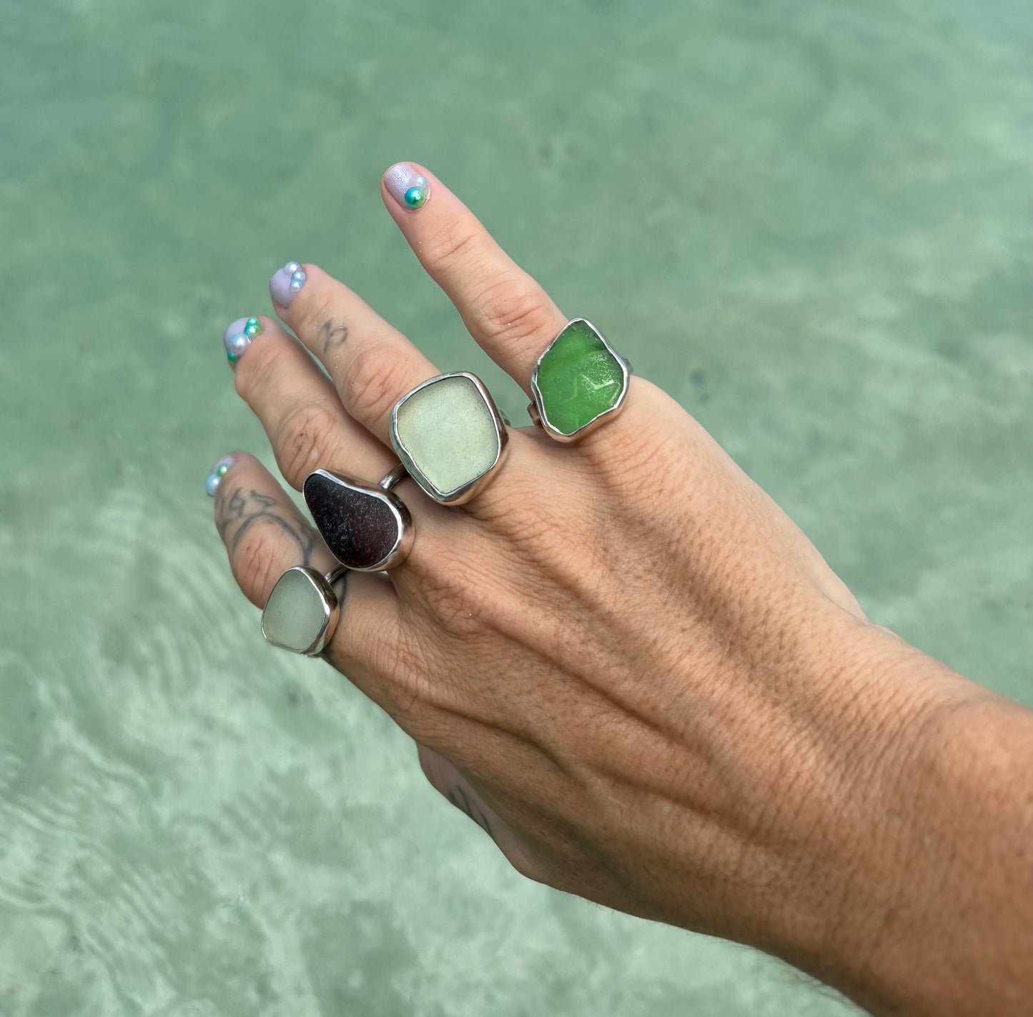 Mermaid Treasure Classic Sea Glass Ring