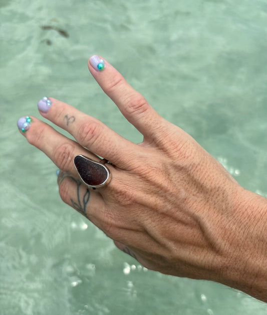 Mermaid Treasure Classic Sea Glass Ring