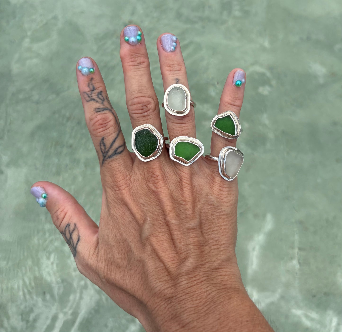 Mermaid Treasure Classic Sea Glass Ring
