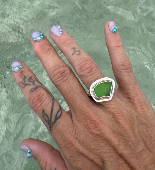 Mermaid Treasure Classic Sea Glass Ring