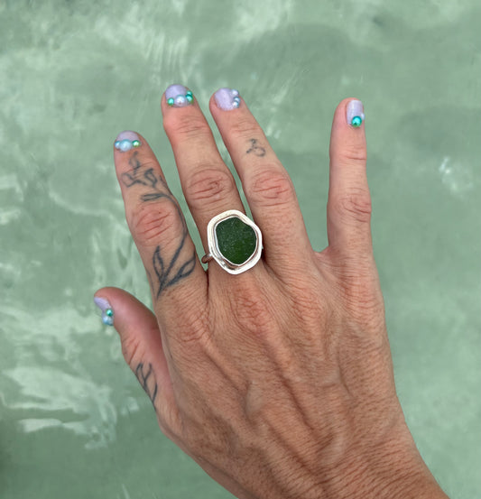 Mermaid Treasure Classic Sea Glass Ring