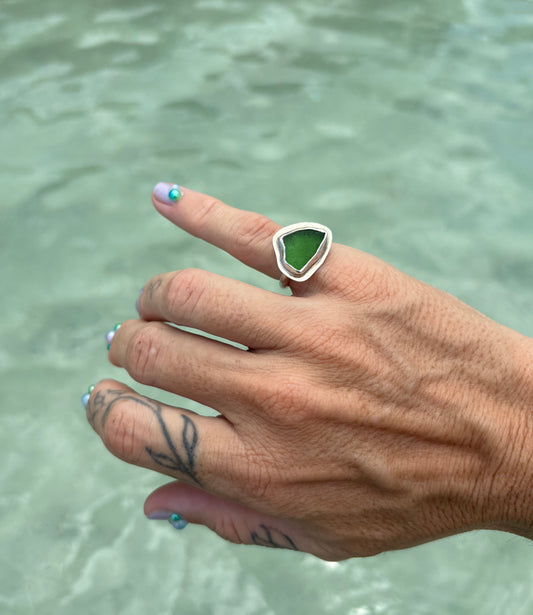Mermaid Treasure Classic Sea Glass Ring