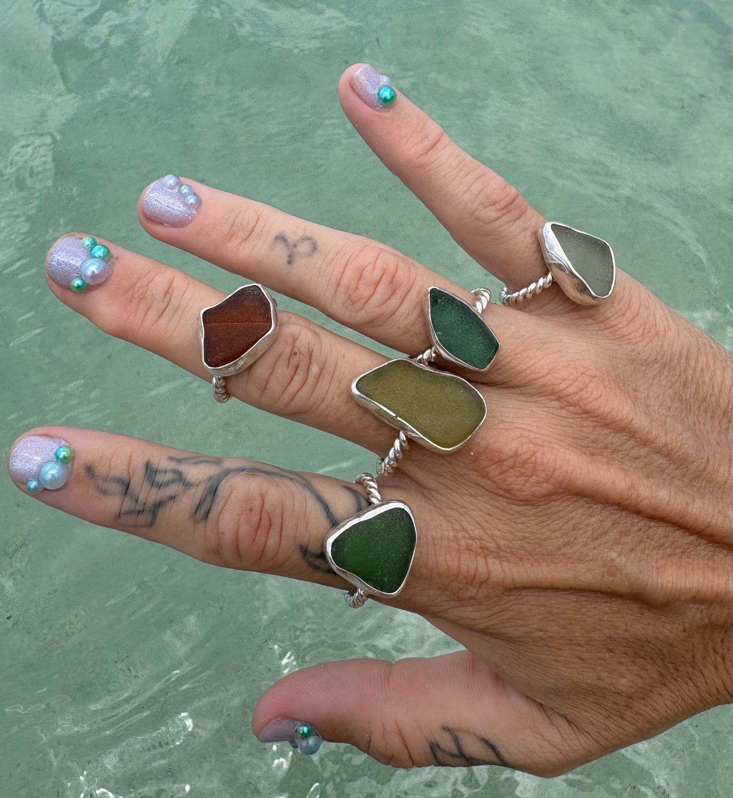 Mermaid Treasure Classic Sea Glass Ring