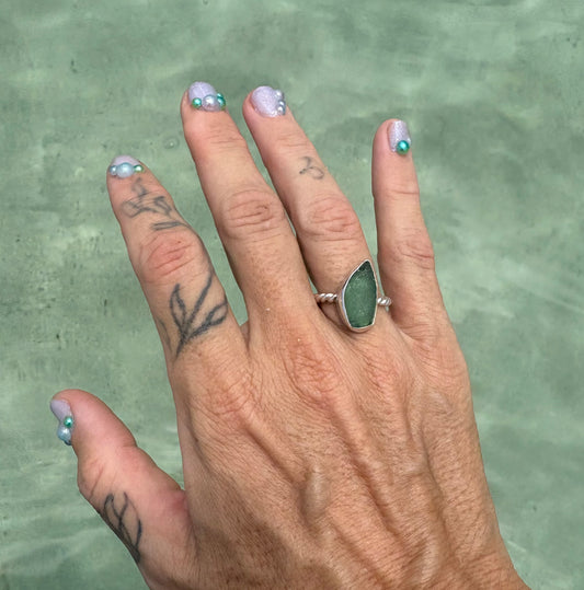 Mermaid Treasure Classic Sea Glass Ring