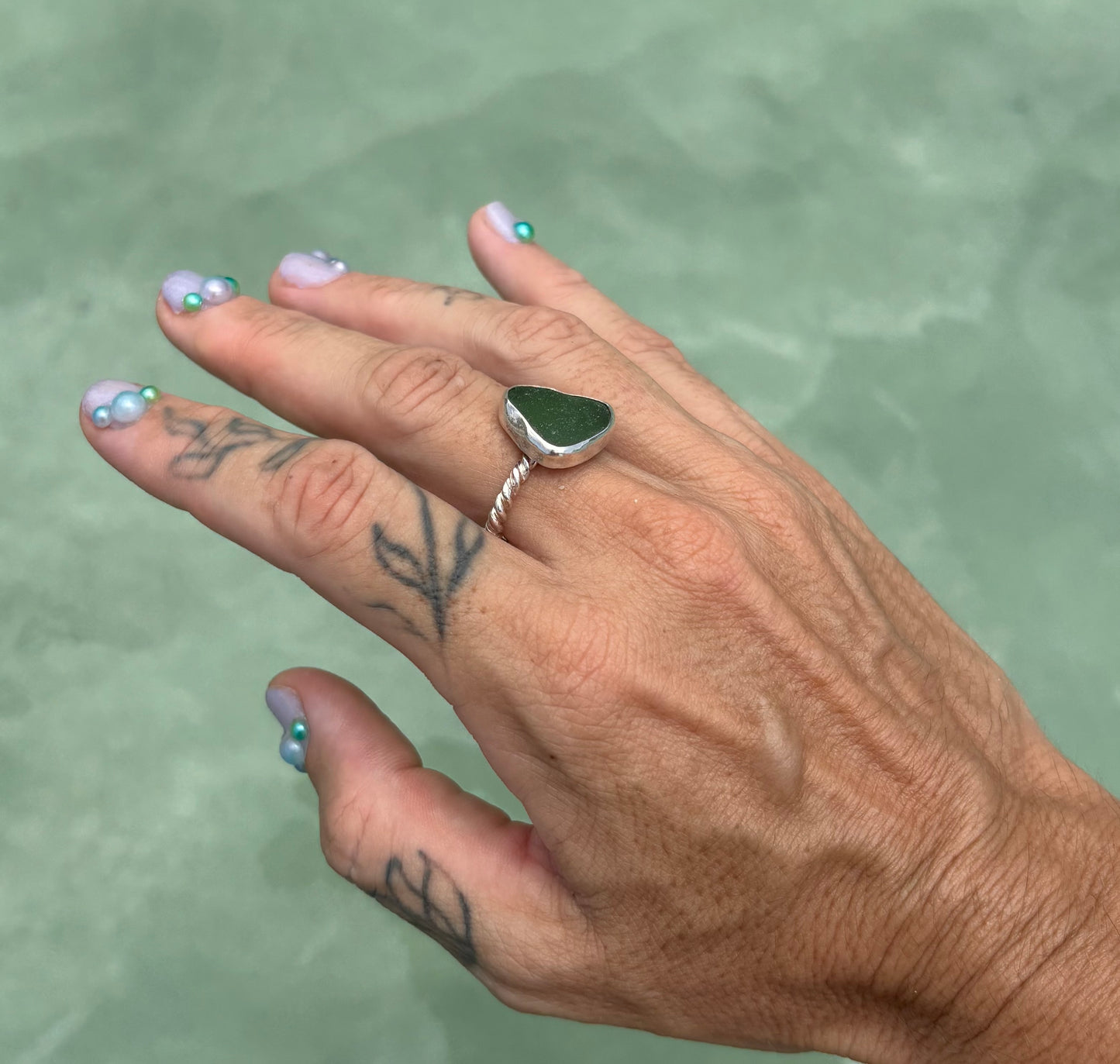 Mermaid Treasure Classic Sea Glass Ring