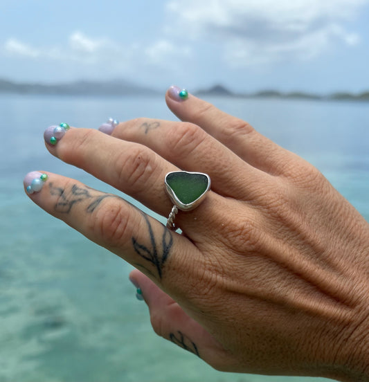Mermaid Treasure Classic Sea Glass Ring