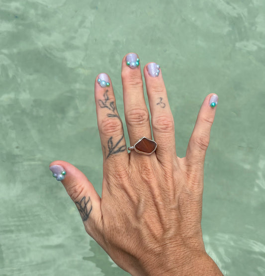 Mermaid Treasure Classic Sea Glass Ring