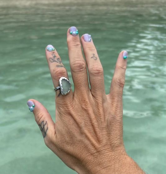 Mermaid Treasure Classic Sea Glass Ring