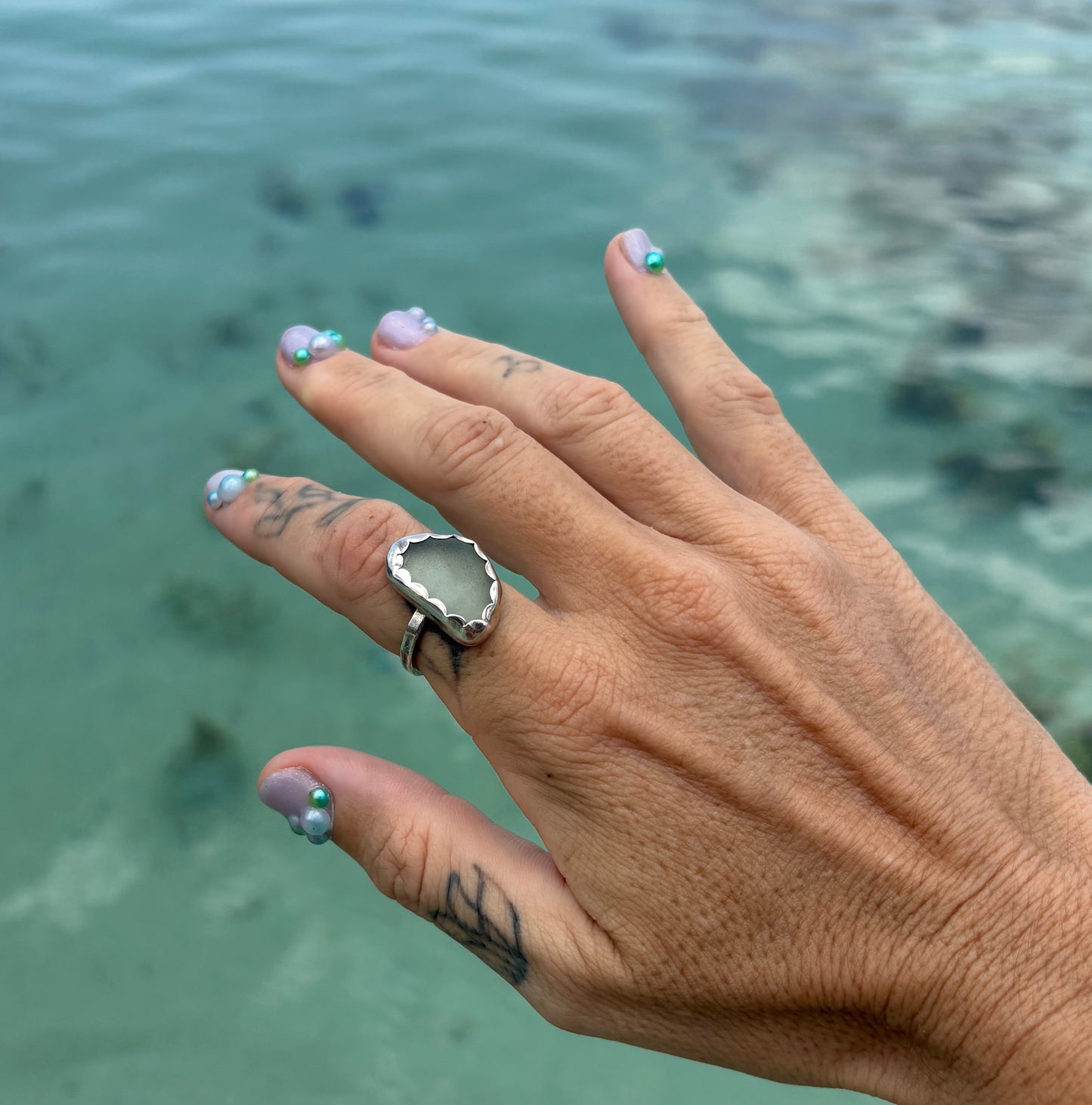 Mermaid Treasure Classic Sea Glass Ring