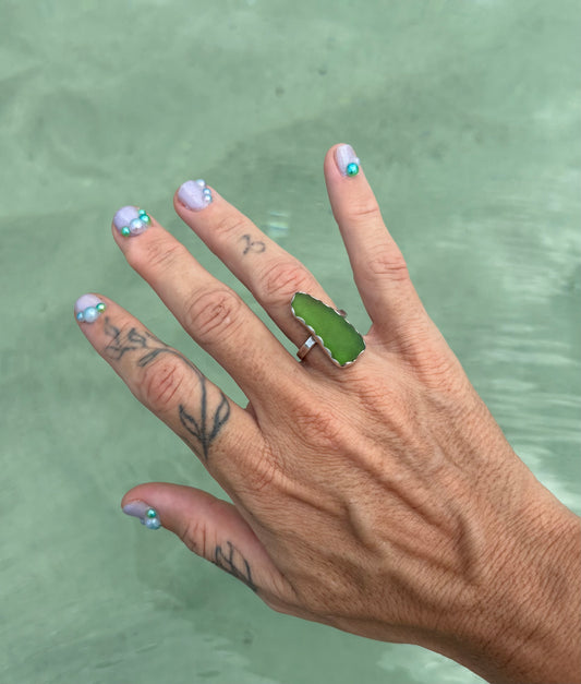 Mermaid Treasure Classic Sea Glass Ring