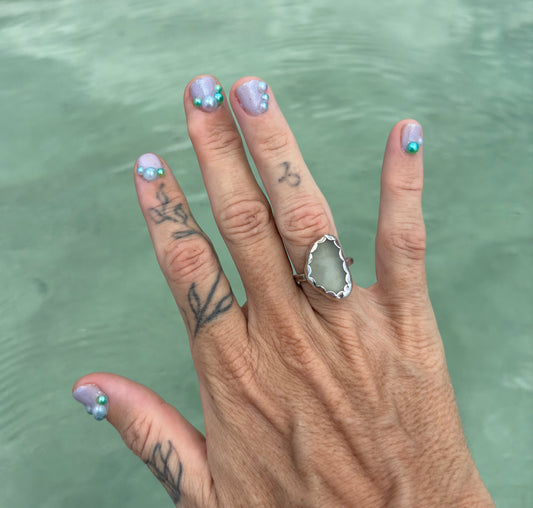 Mermaid Treasure Classic Sea Glass Ring