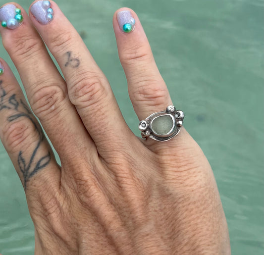 Mermaid Treasure Sea Glass Ring