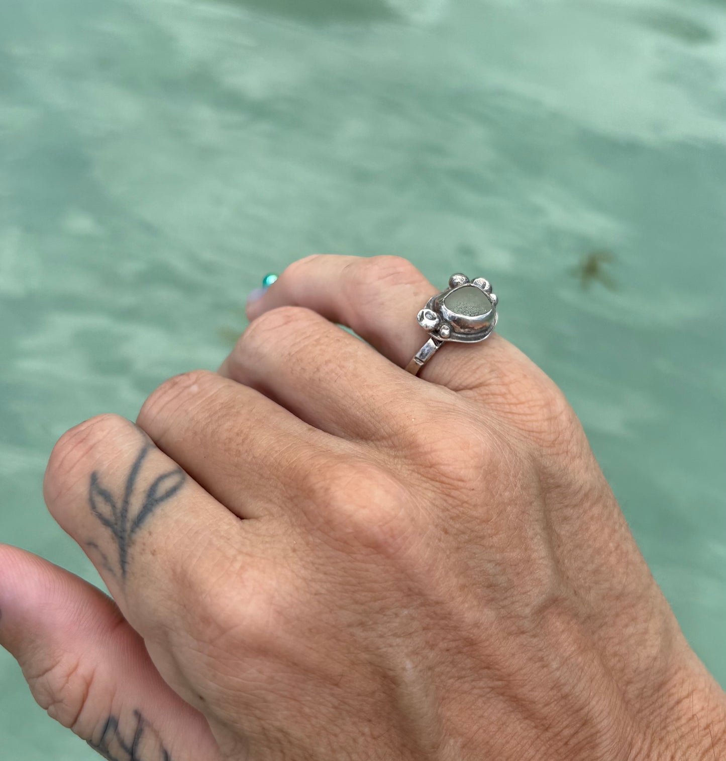 Mermaid Treasure Sea Glass Ring
