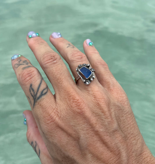 Mermaid Treasure Sea Glass Ring