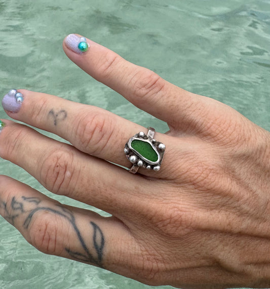 Mermaid Treasure Sea Glass Ring