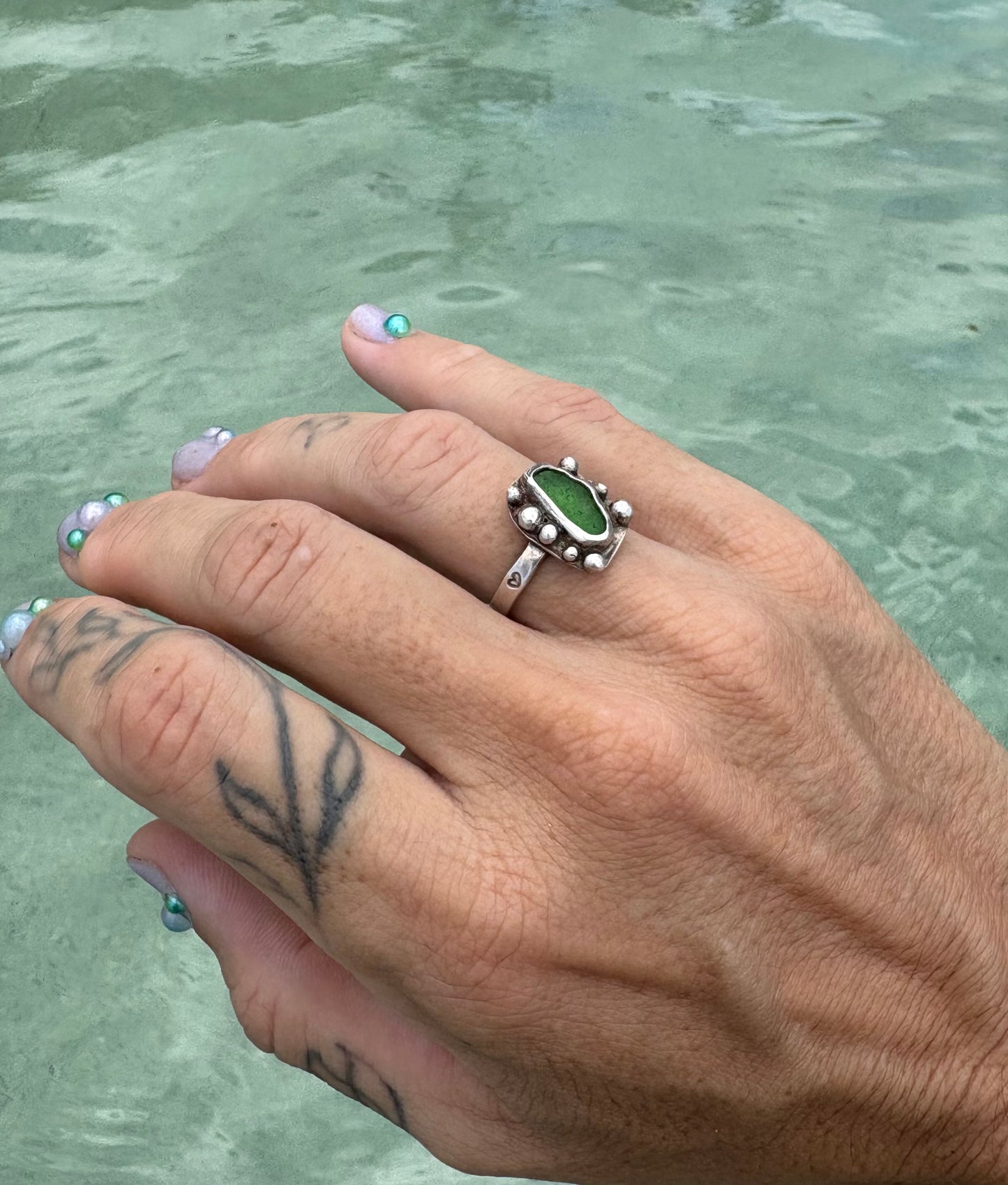 Mermaid Treasure Sea Glass Ring