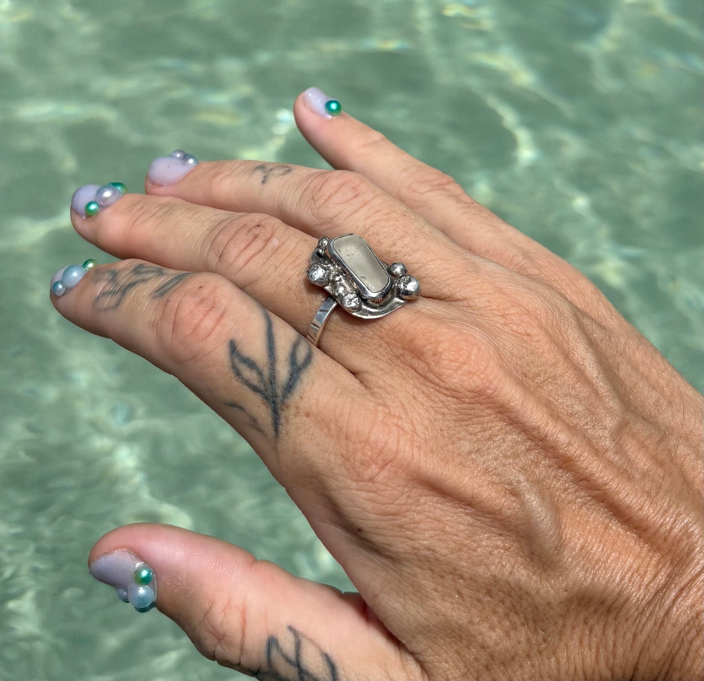 Mermaid Treasure Sea Glass Ring