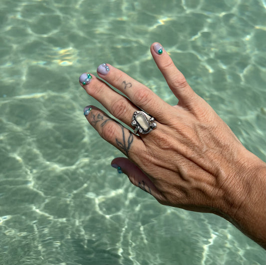 Mermaid Treasure Sea Glass Ring
