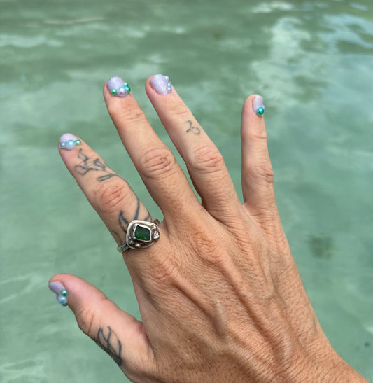 Mermaid Treasure Sea Glass Ring