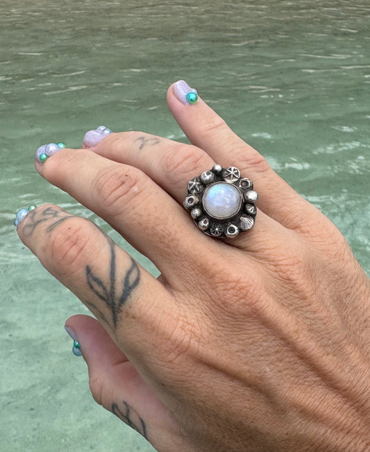 Mermaid Treasure Moonstone Ring