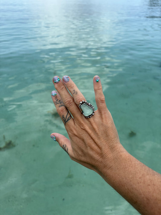 Mermaid Treasure Sea Glass Ring