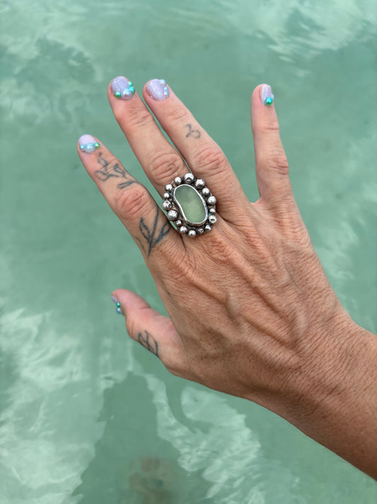 Mermaid Treasure Sea Glass Ring