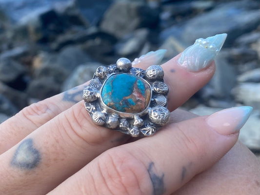 Mermaid Treasure Blue Spiny Oyster Turquoise Signature Ring