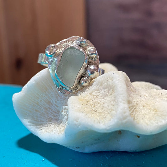 Mermaid Treasure Small Sea Glass Ring