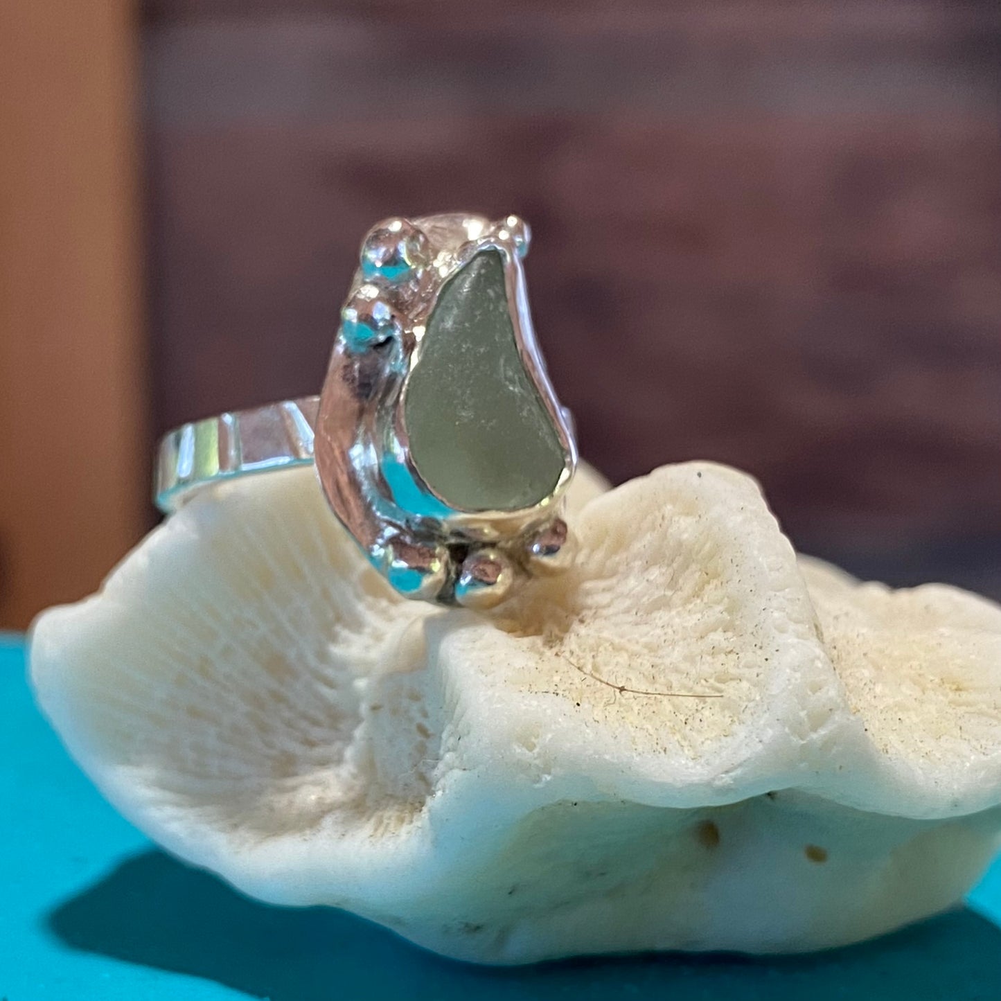 Mermaid Treasure Small Sea Glass Ring