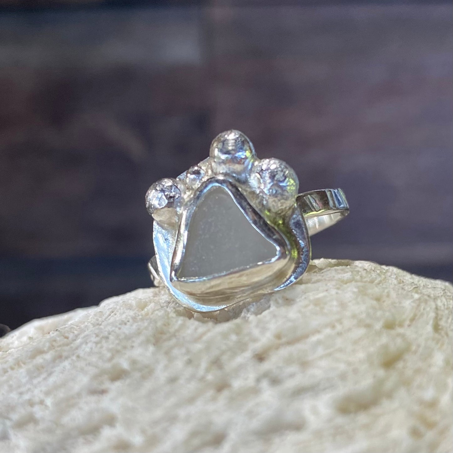 Mermaid Treasure Small Sea Glass Ring