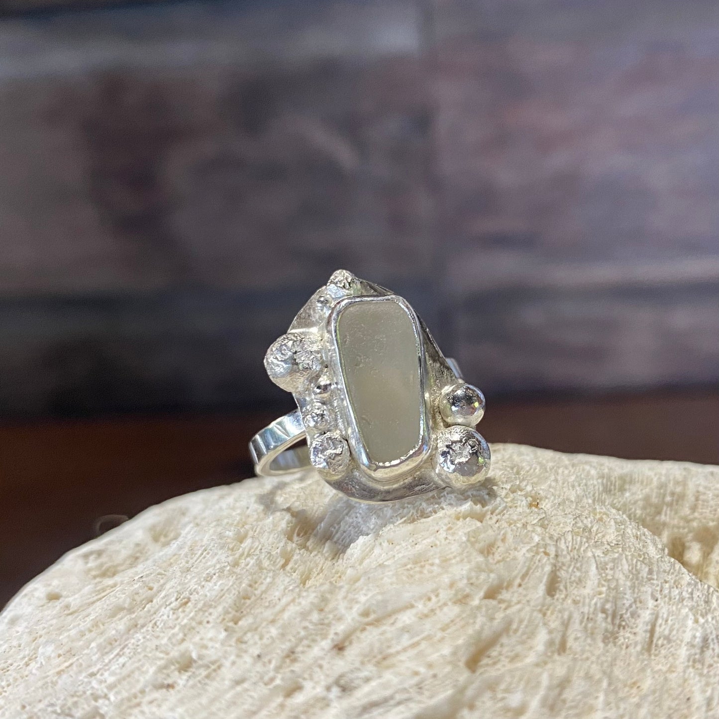 Mermaid Treasure Small Signature Sea Glass Ring