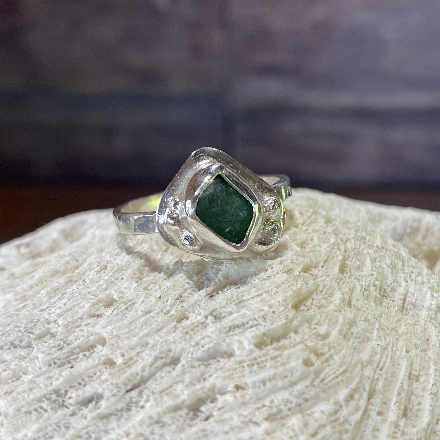 Mermaid Treasure Small Sea Glass Ring