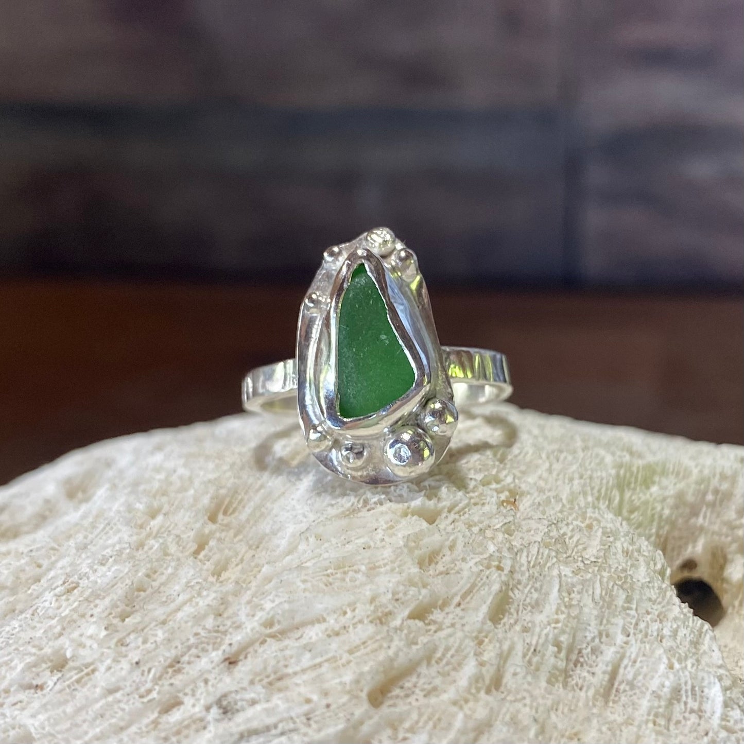 Mermaid Treasure Small Sea Glass Signature Ring